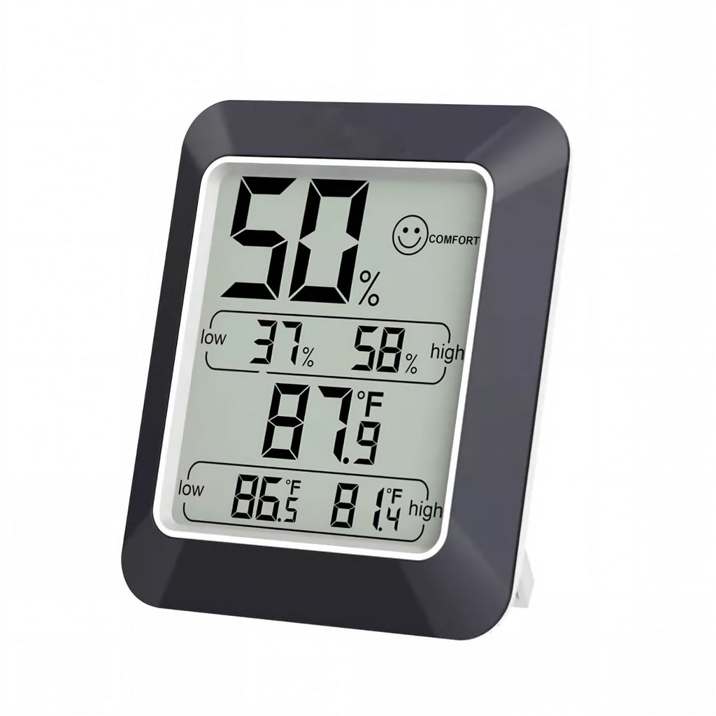 Large Digital Indoor Thermometer Hygrometer with Comfort Level Indicator and Magnetic Back