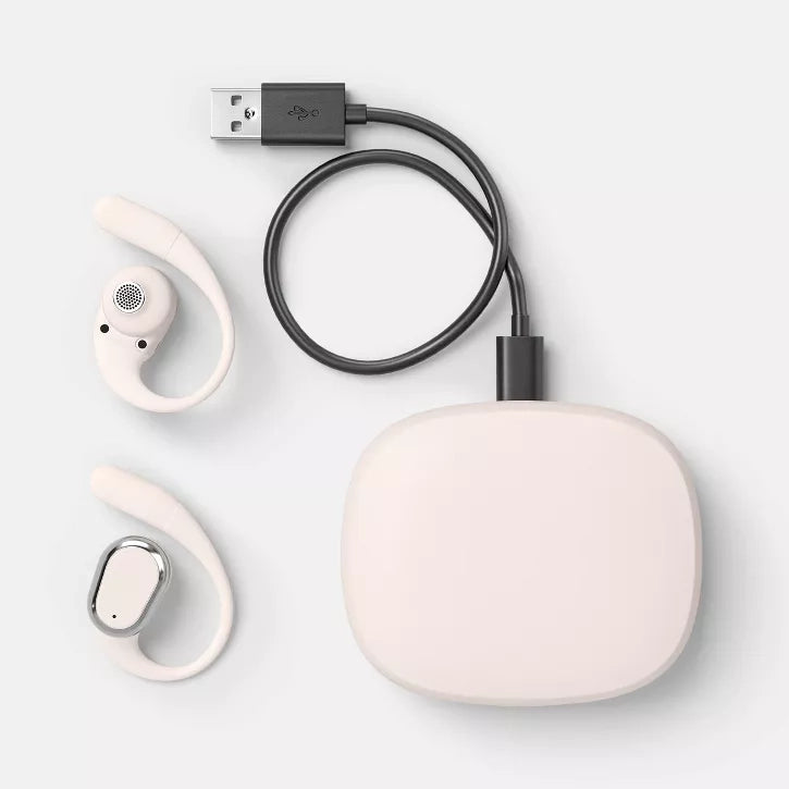 Open-Ear True Wireless Sport Earbuds with Ambient Awareness and Charging Case