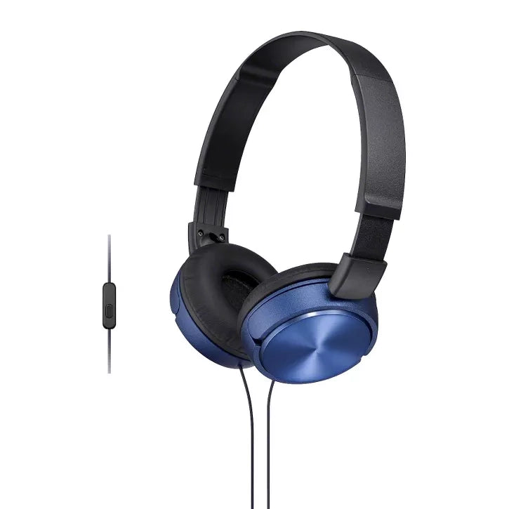 Foldable Over-Ear Headphones with Integrated Microphone and Inline Media Controls