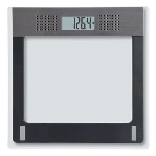Voice-Announcing Digital Bathroom Scale with Multi-Language Audio Output and Visual LCD Display