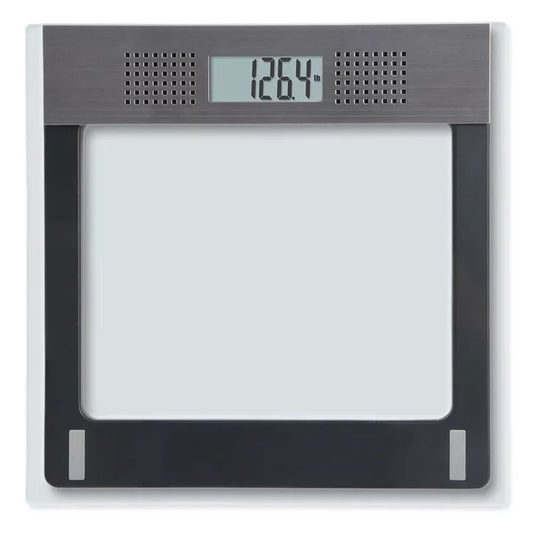 Voice-Announcing Digital Bathroom Scale with Multi-Language Audio Output and Visual LCD Display
