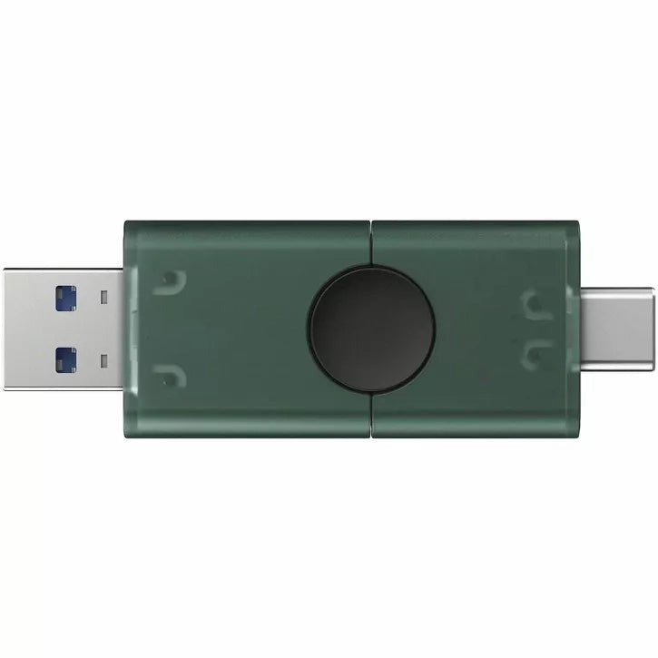 Dual-Interface Swivel Flash Drive with USB-A and USB-C Connectors