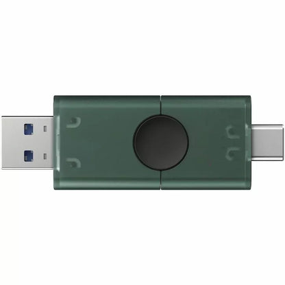 Dual-Interface Swivel Flash Drive with USB-A and USB-C Connectors