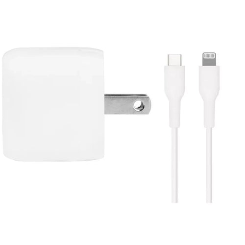20W GaN USB-C Wall Charger with Detachable Sync Cable and LED Indicator