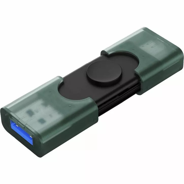 Dual-Interface Swivel Flash Drive with USB-A and USB-C Connectors