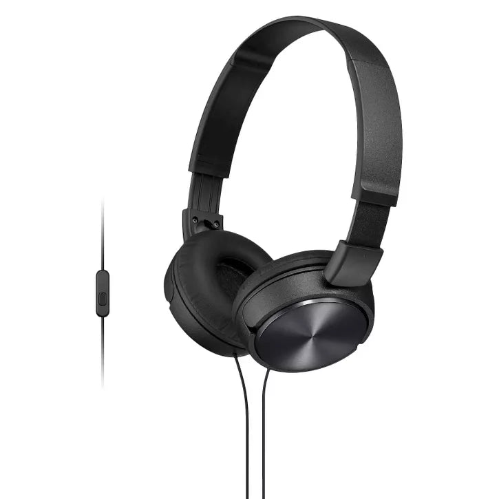 Foldable Over-Ear Headphones with Integrated Microphone and Inline Media Controls