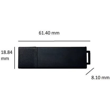 Aluminum USB 2.0 Flash Drive with Protective Cap and Key Ring Loop