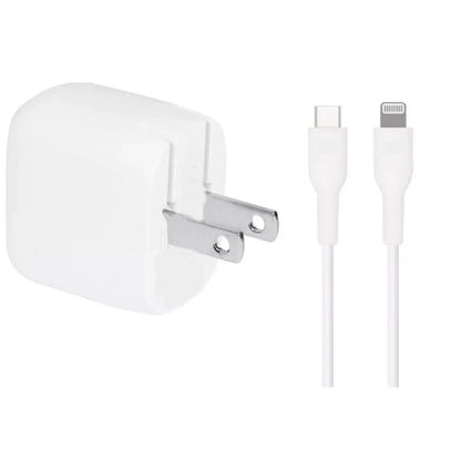 20W GaN USB-C Wall Charger with Detachable Sync Cable and LED Indicator
