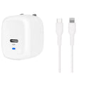 20W GaN USB-C Wall Charger with Detachable Sync Cable and LED Indicator