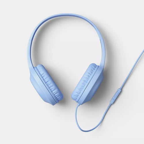 Lightweight Wired Over-Ear Headphones with Plush Cushions and Inline Microphone