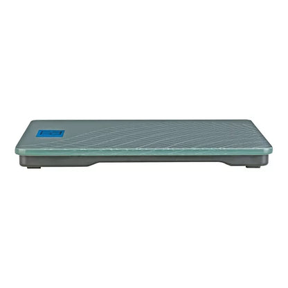 Voice-Announcing Digital Bathroom Scale with Patterned Glass Platform and Tap-to-Activate Sensor