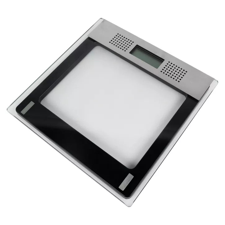 Voice-Announcing Digital Bathroom Scale with Multi-Language Audio Output and Visual LCD Display