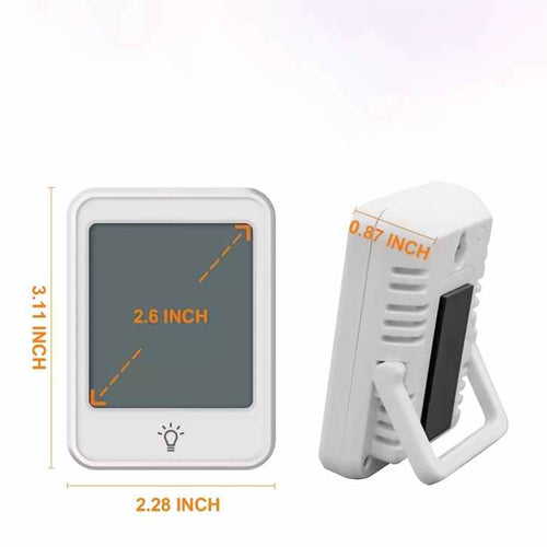 Digital Indoor Temperature and Humidity Monitor with Backlit Display and Magnetic Mount